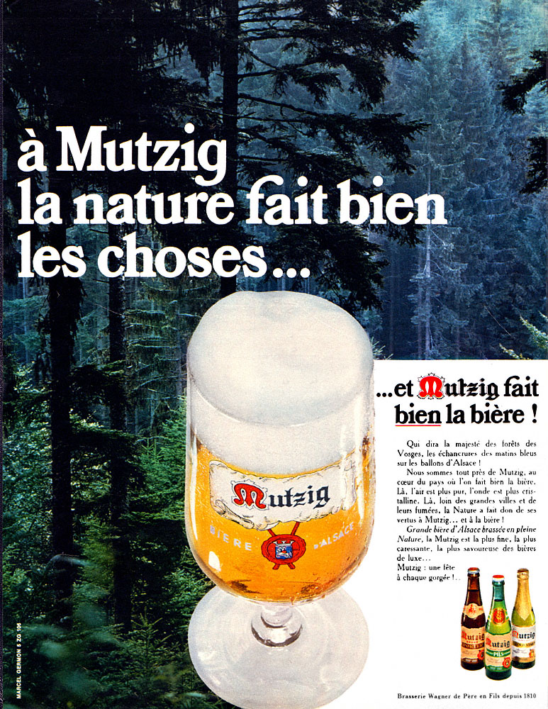 Publicit� Mutzig 1969