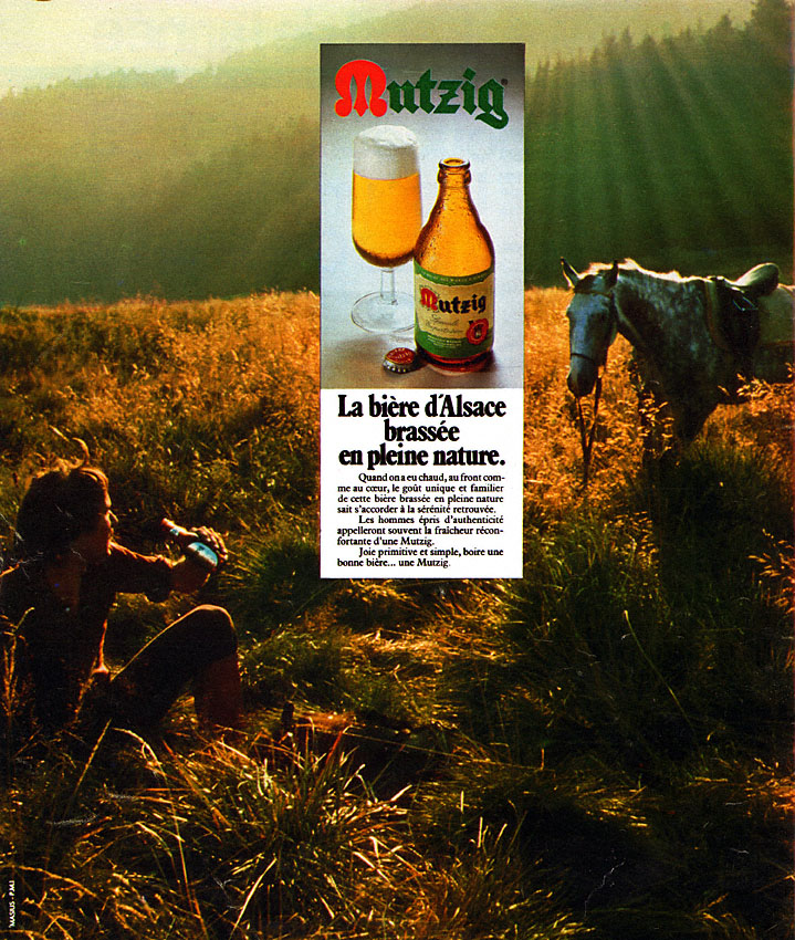 Publicité Mutzig 1973