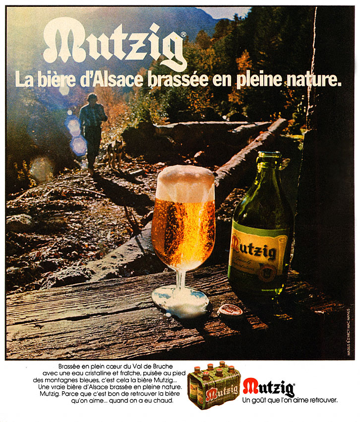 Publicité Mutzig 1974