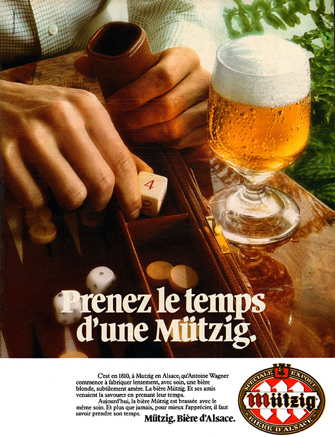 Publicité Mutzig 1977