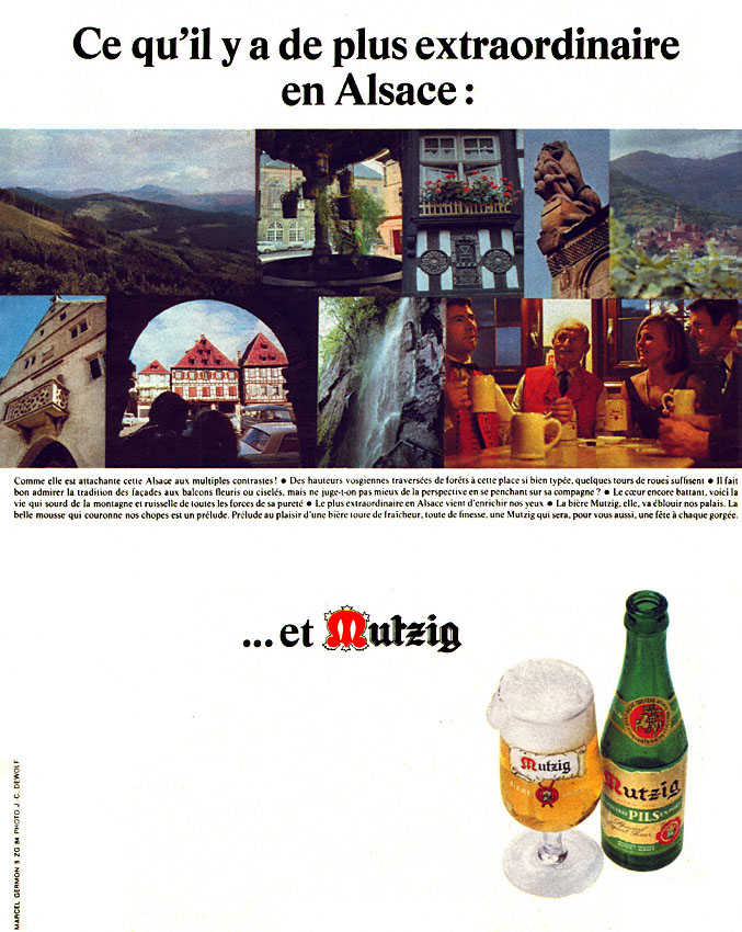 Publicité Mutzig 1968