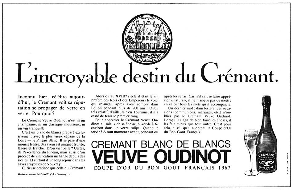 Publicité Oudinot 1967