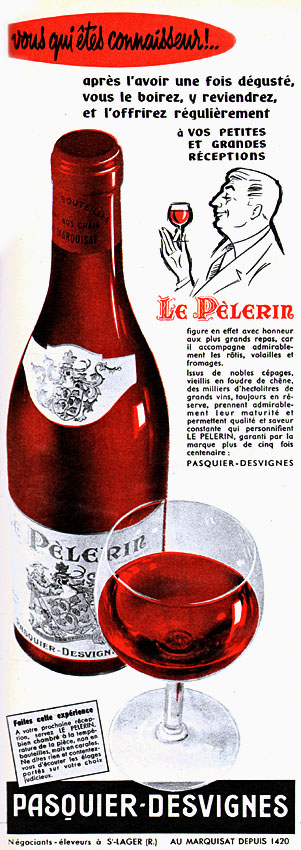 Publicité Pasquier-Desvignes 1961