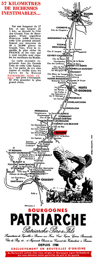 Publicité Patriarche 1954