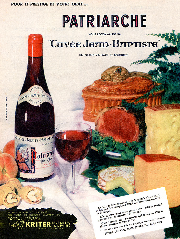 Publicité Patriarche 1959