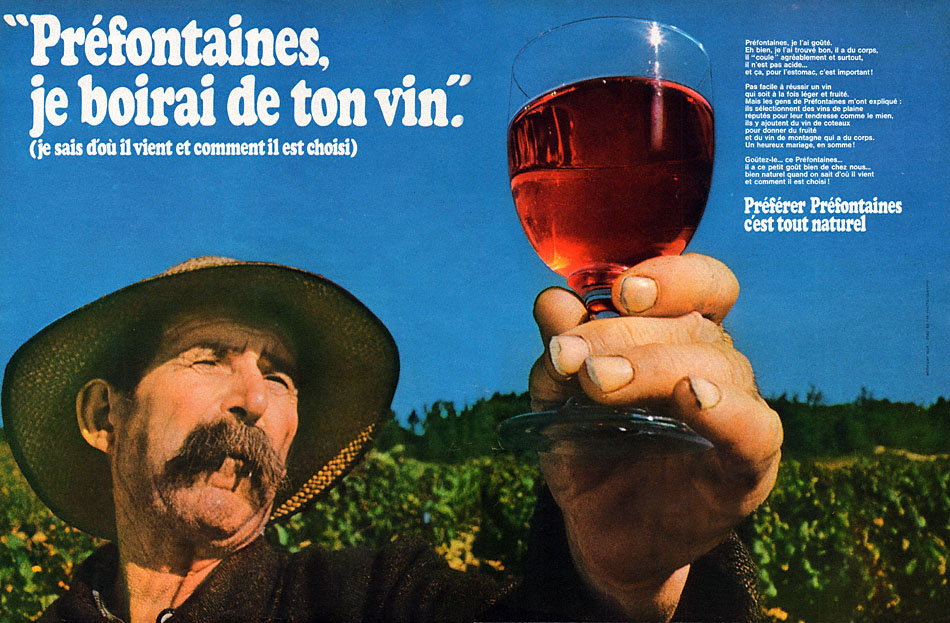 Publicité Prfontaines 1969