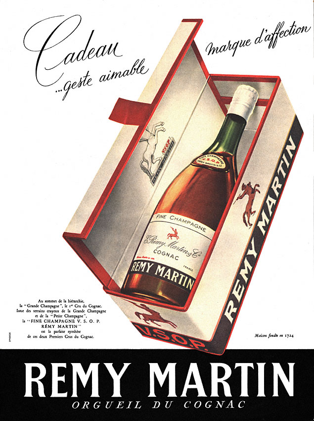 Publicité Remy Martin 1951