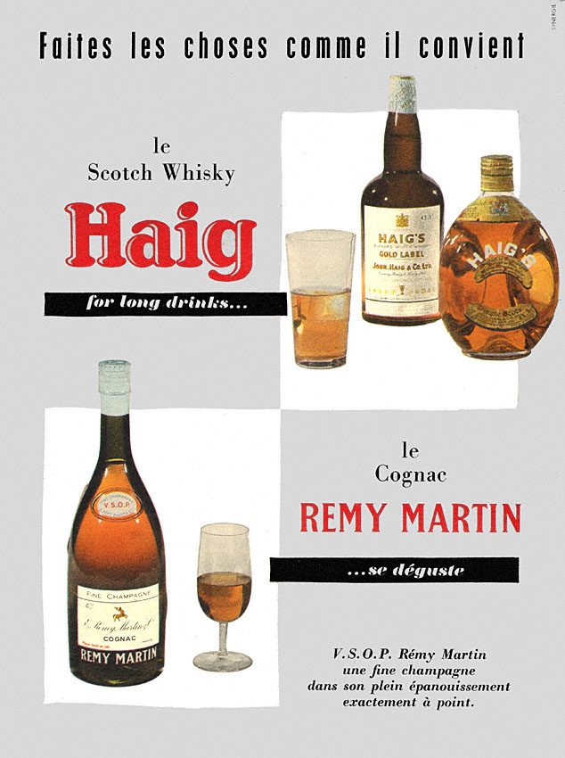 Publicité Remy Martin 1956