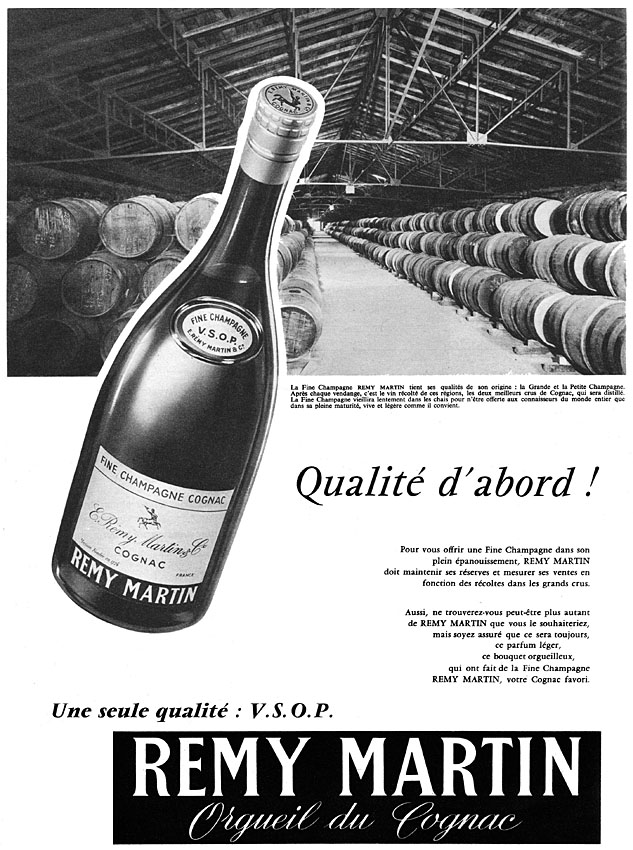 Publicité Remy Martin 1957