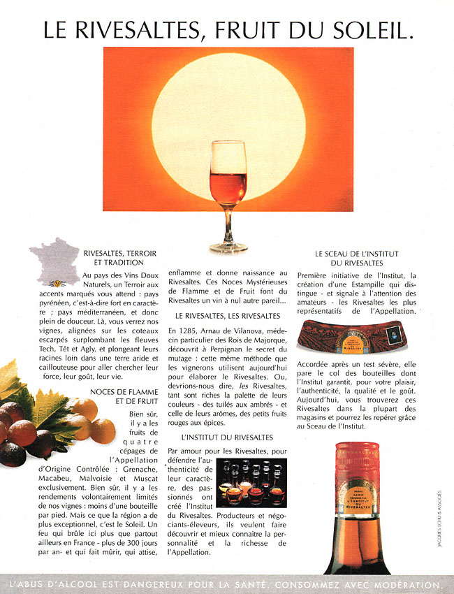 Publicité Rivesaltes 1994