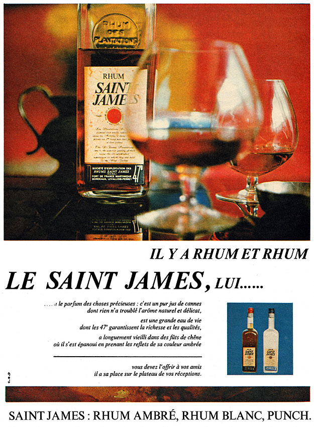 Publicité Saint James 1970