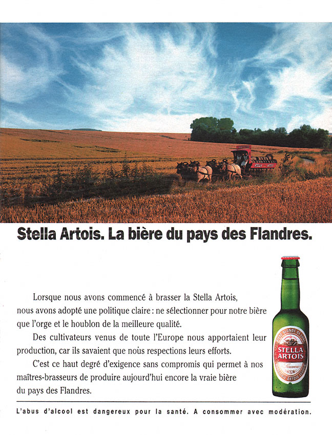 Publicité Stella Artois 1991