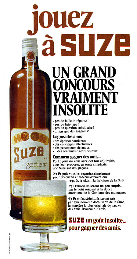 Publicité Suze 1973