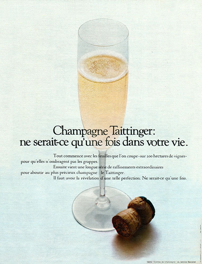 Publicit� Taittinger 1969