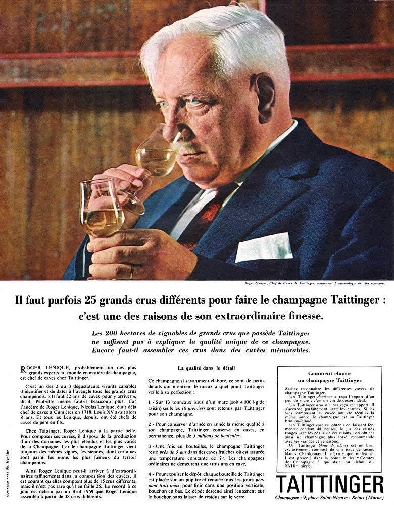 Publicit� Taittinger 1964