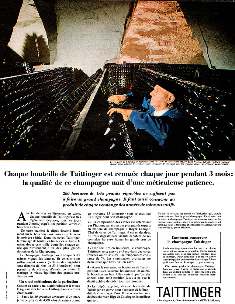 Publicit� Taittinger 1966
