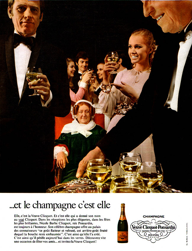 Publicité Veuve Clicquot 1968