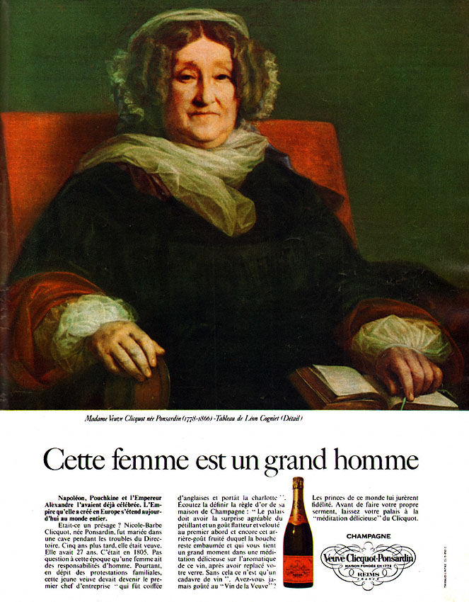 Publicité Veuve Clicquot 1968