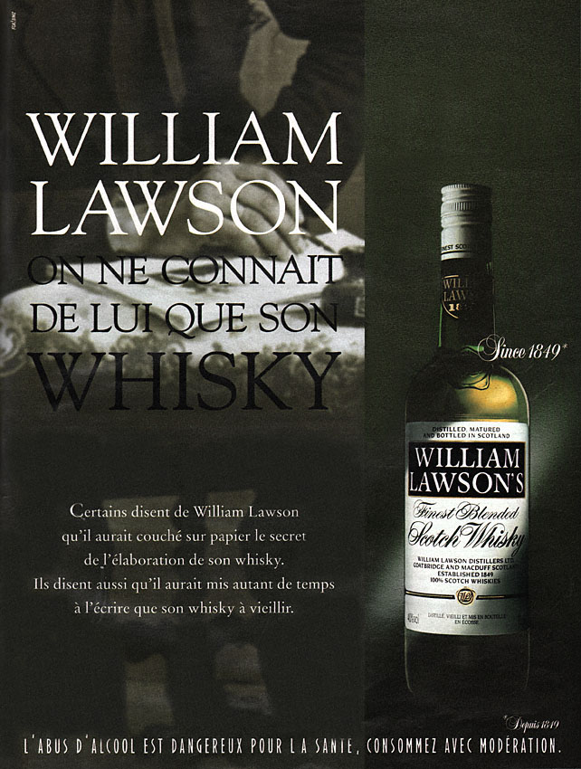 Publicité William Lawson 1998