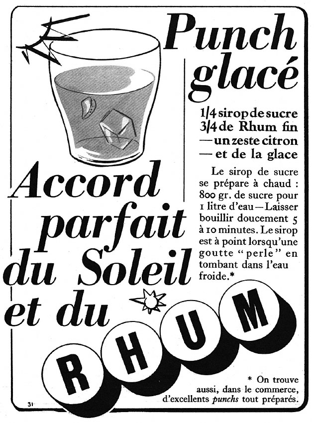 Publicité ZxDivers Rhum 1952