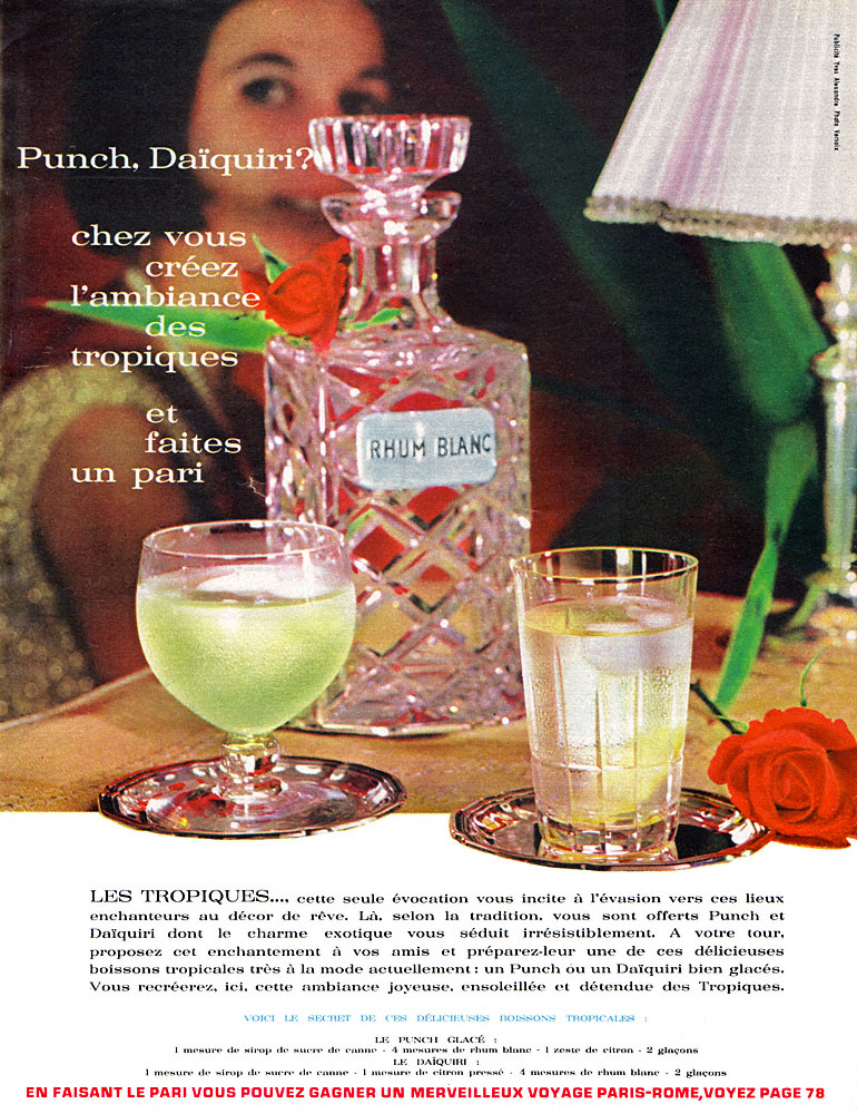 Publicité ZxDivers Rhum 1964