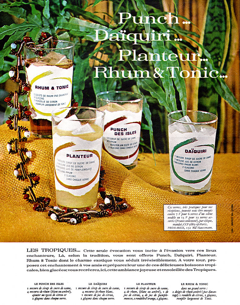 Publicité ZxDivers Rhum 1964