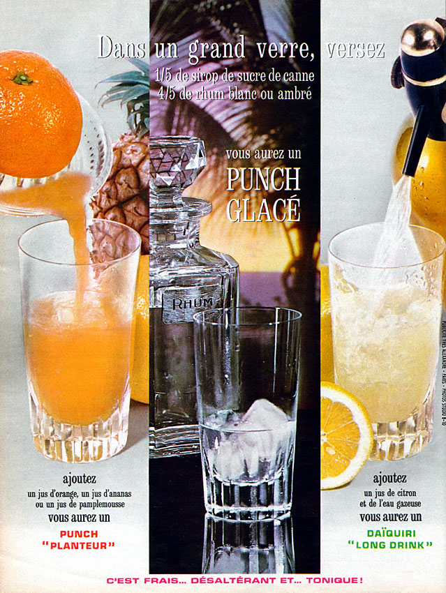 Publicité ZxDivers Rhum 1965