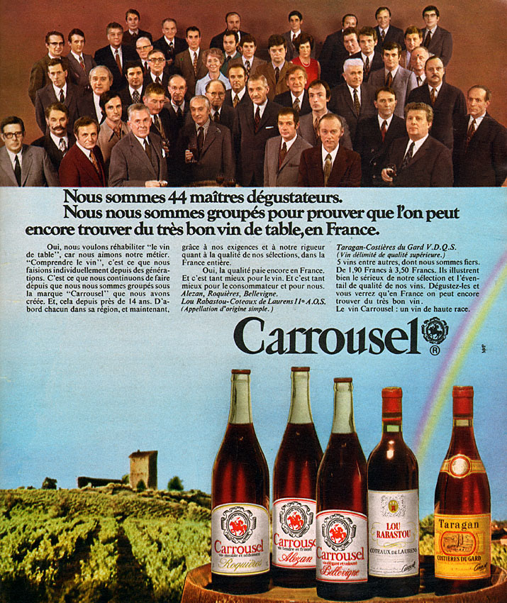 Publicité ZxDivers Vins 1973