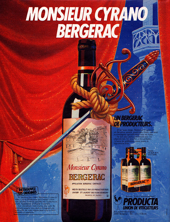 Publicité ZxDivers Vins 1983