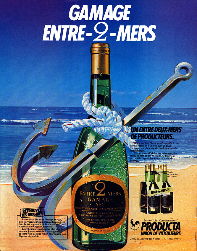 Publicité ZxDivers Vins 1983