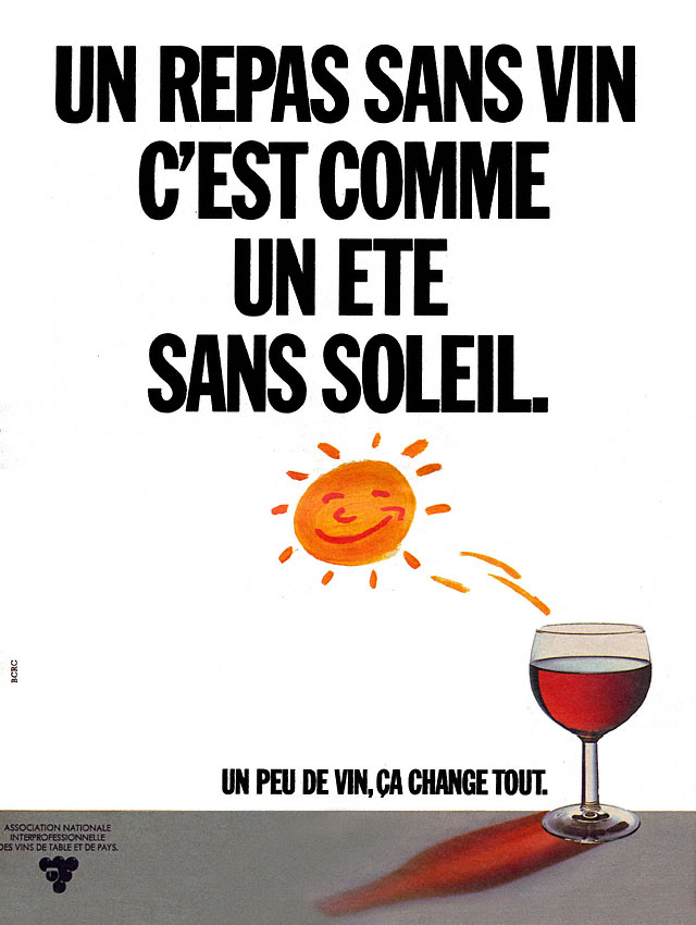Publicité ZxDivers Vins 1985