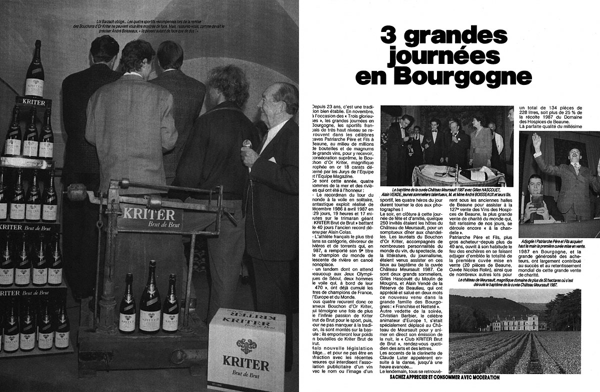 Publicité ZxDivers Vins 1987