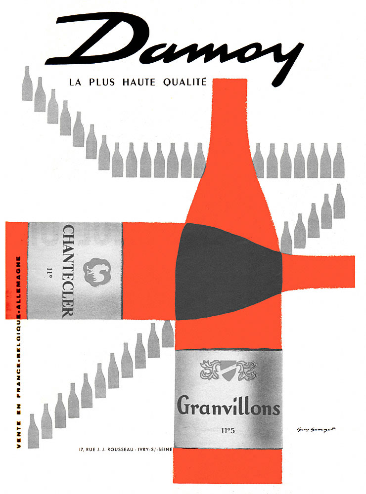 Publicité ZxDivers Vins 1960