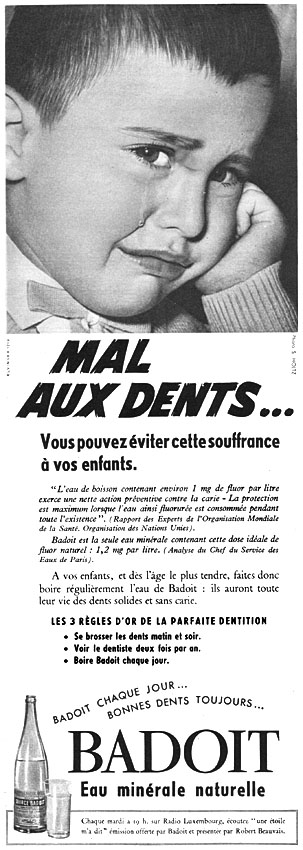 Publicité Badoit 1960