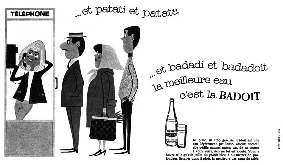 Publicité Badoit 1961