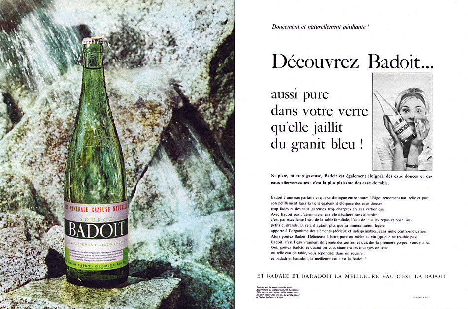 Publicité Badoit 1962