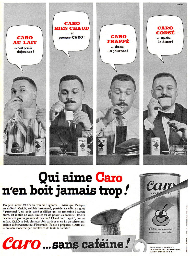 Publicité Caro 1960