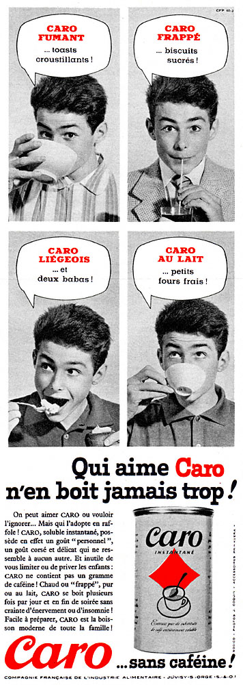 Publicité Caro 1961