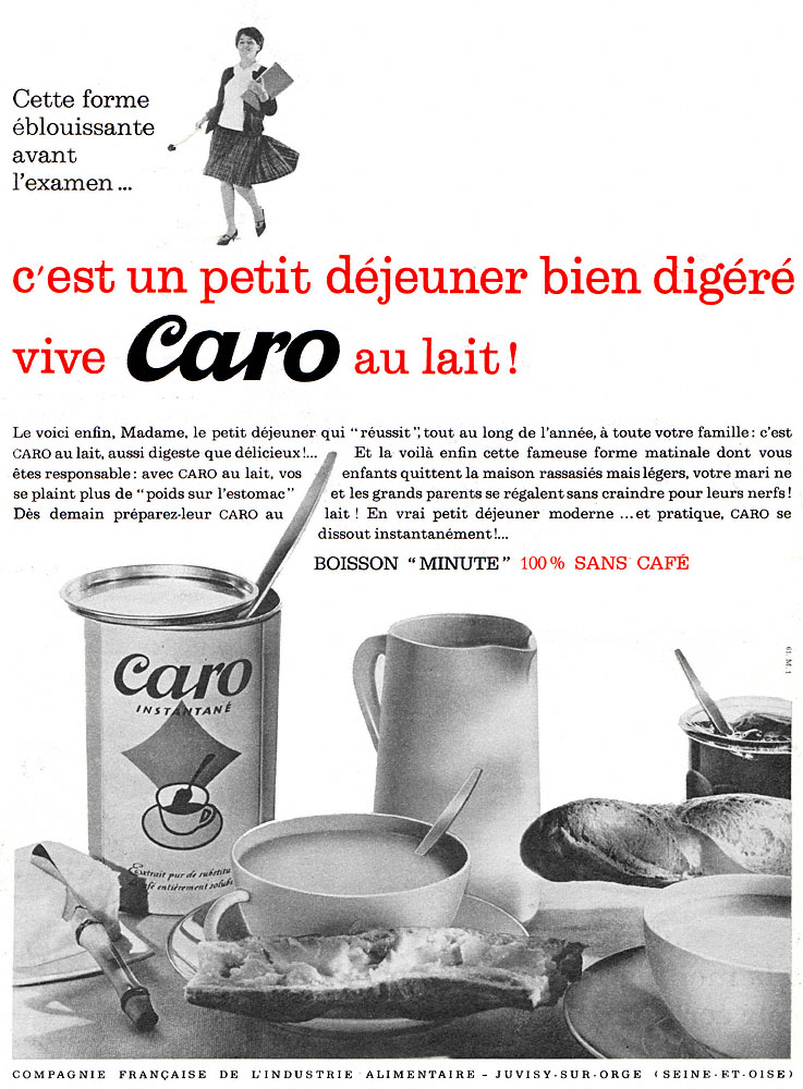 Publicité Caro 1961
