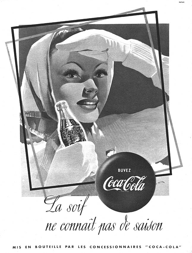 Publicité Coca-Cola 1950