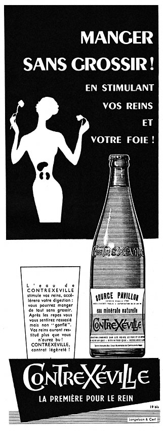 Publicité Contrexeville 1955