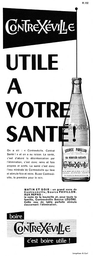 Publicité Contrexeville 1955