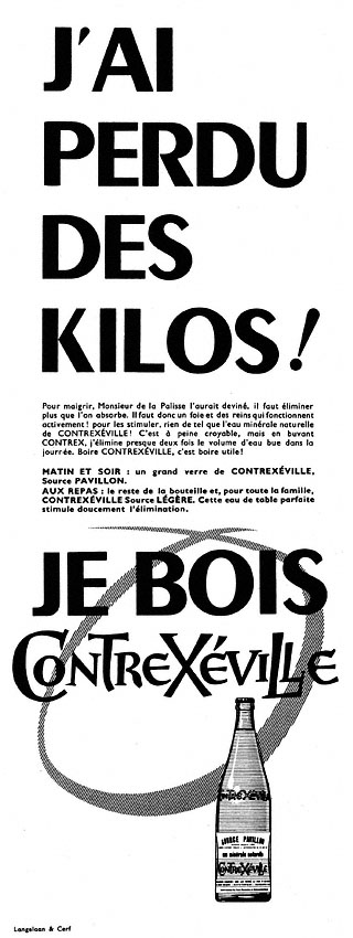 Publicité Contrexeville 1956