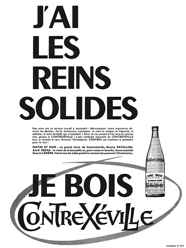 Publicité Contrexeville 1956