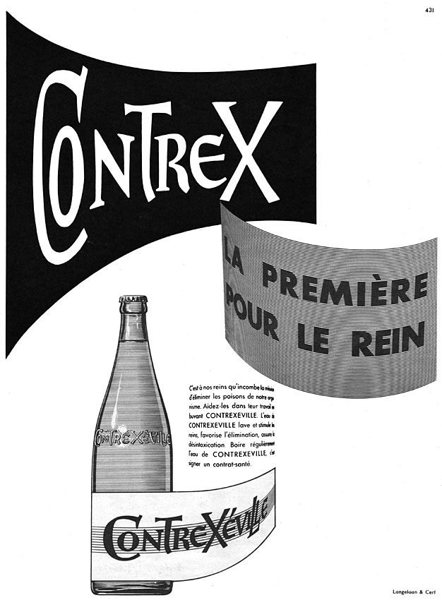 Publicité Contrexeville 1956