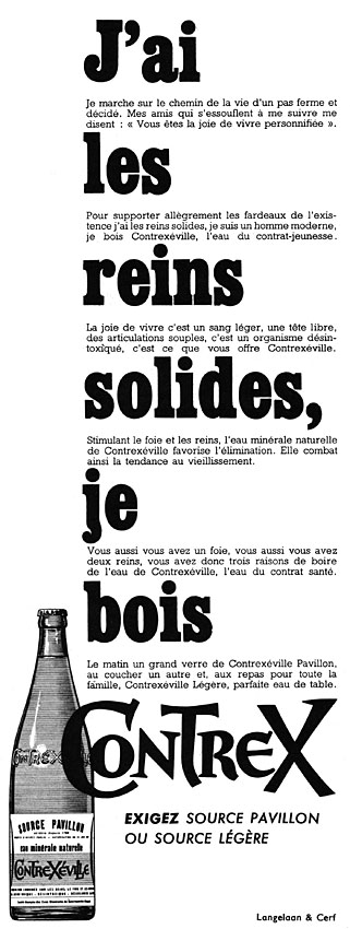 Publicité Contrexeville 1957