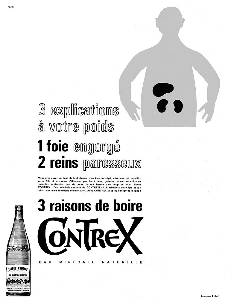 Publicité Contrexeville 1962