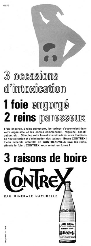 Publicité Contrexeville 1962