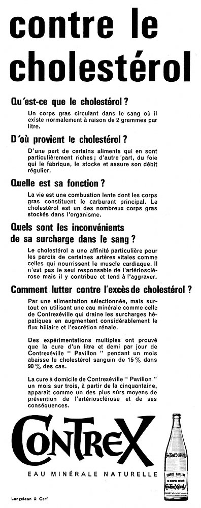 Publicité Contrexeville 1963