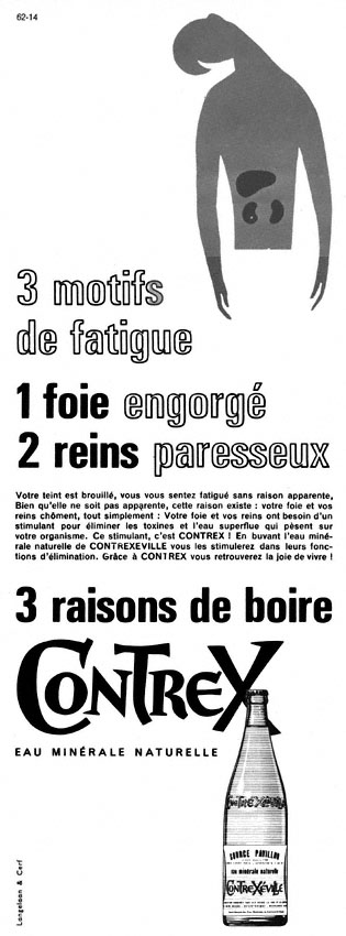 Publicité Contrexeville 1963